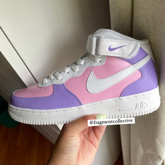 Nike Air Force 1 Pink Purple Sorbet Custom - Picture 2 of 7